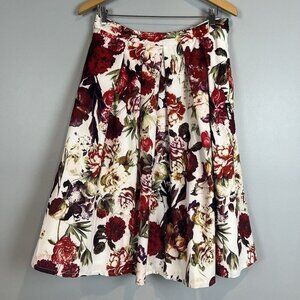 Disney Alice Through the Looking Glass Skirt by Giuliana Size 10 Floral Midi
